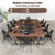 Conference Table, Folding Conference Room Tables, Modular Foldable Conference Table Stackable Flip Top Training Meeting Table with Wheels, Modern Seminar Meeting Room Table (6, Walnut 2, 55.1in)