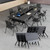 JNMDLAKO Conference Table, Round | Rectangular Training Table, Mobile Modular Meeting Room Table with Locking Wheels, Flip Top Small Conference Table for School, Library, Seminar Room55.2in
