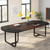 6ft Oval Conference Table Curved Meeting Tables for Office Brown Contemporary Metal Wood Walnut Finish