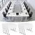 STEHEMO Conference Room Table, 47.2'' Modern Folding Training Tables with Flip Top, Mobile Table with Four Locking Wheels, Executive Desk for Meeting Room, Office, Classroom,8pcs