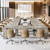 Tribesigns 7 ft Extra Long Conference Table, 86-Inch Office Meeting Room Table, Modern Industrial Rectangle Gray Seminar Desk for 8 (1)