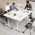 BTTBAOM White Folding Conference Table Bussiness Conference Room Tables with Flip-Top Design & Silent Wheels Portable for Trainings Offices Seminar Rooms (2pack, 47.3" D X 23.6" W X 29.5" H)