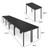 Bonzy Home Conference Tables 23ft Office Computer Desk for Meeting Room Study Writing Printer Podcast Table for 24 People Modern Black 10PCS 275.5"x47.2"x29.5"