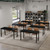 Bonzy Home Conference Tables 23ft Office Computer Desk for Meeting Room Study Writing Printer Podcast Table for 24 People Modern Black 10PCS 275.5"x47.2"x29.5"
