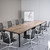 Bonzy Home Conference Tables 14ft Office Computer Desk for Meeting Room Study Writing Printer Table for 16 People Save Space Design Rustic Vintage Brown 6PCS (165.3"x47.2"x29.5")