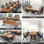 Folding Conference Table,Modern Mobile Meeting Table with Silent Wheels,Large Conference Room Tables,Flip Top Mobile Training Table for Office,Meeting Room,Classroom (6pack, 55.1 * 23.6 * 29.5)