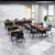 Folding Conference Room Table, Modern Conference Tables with Wheels for Office Classroom,Flip-Top Training Table Water-Resistant P2 Particle Board & Anti-Corrosion Alloy Frame (2, Walnut-Small, 47.2)