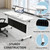 STEHEMO Modern Conference Table, 47.2'' Folding Conference Tables with Wheel, Flip Top Mobile Meeting Table,Modular Seminar Training Room Table for Meeting Conference Room,8pcs