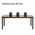 dainslef 79 Inch Industrial Dining Table, Large Rectangle Kitchen Table with Metal Legs, Round Corners, Wooden Conference Tables Writing Desk for Dining Room, Living Room, Retro Brown