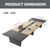 Nuipesn 138 Inch Rectangular Conference Table for 12-14 People, Built-in Power Outlets and USB Charging Ports, Cable Management, 2 Inch Thick Top, 500 lb Capacity, Oak and Grey