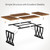 Tribesigns 6 ft Conference Table for 6-8 People, 70.86-Inch Rectangle Meeting Seminar Table with Unique Curved Metal Support for Home Office (Without Chair, Retro Brown & Black) (1)