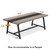 Tribesigns 6FT Rectangle Conference Table, 70.87L x 33.46W x 29.92H Inches Meeting Table for Conference Room, Vintage Wood Office Executive Desk with Strong Metal Frame for 6 People (Grey)