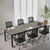 Tribesigns 6.5 FT Conference Room Table, 78.74" W x 27.56" D Large Office Conference Table, Modern Seminar Meeting Table Desk for Boardroom, Meeting Room (1, Gray and Black)