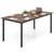 Giantex 6 FT Conference Table for 8-10 People, Modern 71" L x 35.5" W Large Meeting Table with Metal Frames, Rectangle Conference Room Table with Cable Grommet for Office, Boardroom, Rustic Brown