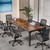 Tribesigns 6.5 FT Conference Room Table, 78.74" W x 27.56" D Large Office Conference Table, Modern Seminar Meeting Table Desk for Boardroom, Meeting Room (1, Rustic Brown)