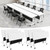STEHEMO Modern Conference Table, 47.2'' Folding Conference Tables with Wheel, Flip Top Mobile Meeting Table,Modular Seminar Training Room Table for Meeting Conference Room,6pcs
