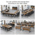 6 Pack Conference Room Tables,Folding Conference Tables,Modern Portable Modular Conference Table with Silent Wheels Meeting Table,Seminar Boardroom Mobile Training Table (T1619, 55.1x23.6x29.5)
