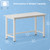 Fday 51'' Home Office Desk Modern Computer Desk 51.2X 23.6x29.5 inches PC Table with Thicken Frame Industrial Style Sturdy Metal Frame Furniture for Writing Gaming Grey Oak+White