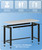 Fday 51" Home Office Desk Modern Computer Desk 51.2x23.6x29.5 inches PC Table with Thicken Frame Industrial Style Sturdy Metal Frame Furniture for Writing Gaming Marble White+Black