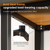 sogesfurniture Computer Desk 63 inches Large Size Office Desk Gaming Desk Computer Table with BIFMA Certification Sturdy Office Desk Writing Desk,Teak with Black Leg BHUS-AC3BB-160