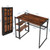GarveeHome 38.6 inch Folding Desk Writing Computer Desk with Storage Shelf,Spaces Saving Writing Sturdy Table No Assembly,for for Bedroom, Home Office, Dorm, Apartment, Brown