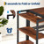 GarveeHome 38.6 inch Folding Desk Writing Computer Desk with Storage Shelf,Spaces Saving Writing Sturdy Table No Assembly,for for Bedroom, Home Office, Dorm, Apartment, Brown