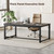 Mericonia 63 Inch Large Computer Desk, 1" Thick Heavy Duty Industrial Office Desk, Modern Simple Study Writing Table for Home Office Bedroom Workstation, Black