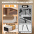 XUEGW Computer Desk Modern Simple Style Desk for Home Office, 31.5 inch White Small Writing Table Study Corner Work Desk for Bedroom