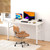 DlandHome 47 inches Folding Table Computer Desk Portable Activity Table Conference Table Home Office Desk, Fully Assembled White DND-ND5-120WW