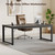 Mericonia 54 Inch Computer Desk with Power Outlets, 1.2" Thick Heavy Duty Industrial Office Desk, Modern Simple Study Writing Table for Home Office Bedroom Workstation, Black