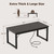Mericonia 54 Inch Computer Desk with Power Outlets, 1.2" Thick Heavy Duty Industrial Office Desk, Modern Simple Study Writing Table for Home Office Bedroom Workstation, Black