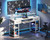 ODK Computer Desk with Drawers, 55 Inch Office Desk with Power Outlet and Keyboard Tray & Storage Shelves & PC Stand, Office Table Work Desk with Monitor Stand, White