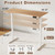 Solid Wood Electric Standing Desk 55"x23.6"Home Office Desk,Adjustable Workbench with 3 Stages Single Motor, Computer Workstation with T-Shaped Metal Bracket,Walnut Standing Table for Gaming(1 Box)
