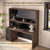 ModernMate 72.8" Computer Desk with Hutch and Drawers, Office Desk with Hutch Built in Charging Station, All-in-One Executive Desk 1.18" Desktop, Privacy Panel for Home Study, Black Walnut