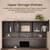 ModernMate 72.8" Computer Desk with Hutch and Drawers, Office Desk with Hutch Built in Charging Station, All-in-One Executive Desk 1.18" Desktop, Privacy Panel for Home Study, Black Walnut