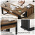 Tribesigns 70.86" Executive Desk with Mobile File Cabinet, Large L Shaped Computer Office Desk with 2 Drawers and Storage Shelves, Business Furniture Desk Workstation for Home Office (Rustic Brown)