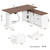 SEDETA Farmhouse L Shaped Standing Desk, 55 inch Height Adjustable Corner Desk with Storage Drawers, Standing Computer Desks with Power Outlets for Home Office, White