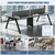 4 Person Cubicle Desk Workstation with Cable Grommet, 94.5" Large Modular Office Desk with Detachable Partition, Modern Workspace Computer Desk for Open Office, Meeting Room (94.5"×47.2"×29.5", Ebony)