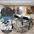 4 Person Cubicle Desk Workstation with Cable Grommet, 94.5" Large Modular Office Desk with Detachable Partition, Modern Workspace Computer Desk for Open Office, Meeting Room (94.5"×47.2"×29.5", Ebony)