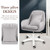 HDHNBA Mid Back Velvet Vanity Chair Swivel Rolling Desk Chair with Wheels, Modern Upholstered Makeup Chair for Women Girls, Computer Task Chair for Bedroom Living Room Office, Gray