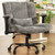 ZZWHOM Criss Cross Chair with Wheels & Flip Arms, Wide Cross Legged Office Chair with Adjustable Tilt Criss-Cross Desk Chair with Lumbar Support for Home Office, Bedroom, Apartment Gray