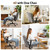 ZZWHOM Criss Cross Chair with Wheels & Flip Arms, Wide Cross Legged Office Chair with Adjustable Tilt Criss-Cross Desk Chair with Lumbar Support for Home Office, Bedroom, Apartment Gray