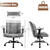 ZZWHOM Criss Cross Chair with Wheels & Flip Arms, Wide Cross Legged Office Chair with Adjustable Tilt Criss-Cross Desk Chair with Lumbar Support for Home Office, Bedroom, Apartment Gray