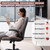 Nexthro Executive Office Chair PU,Leather Office Chair with Wheels,360° Swivel Rolling Chair with Padded Arms,Ergonomic Computer Chair with Lumbar Support for Short People Use (Grey)