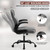 Nexthro Executive Office Chair PU,Leather Office Chair with Wheels,360° Swivel Rolling Chair with Padded Arms,Ergonomic Computer Chair with Lumbar Support for Short People Use (Grey)