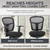 OfficeFactor Drafting Chair Tall Office Chair with Arms Executive Ergonomic Standing Desk Chair with Anti Scratch Wheels and Footrest