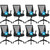 CLATINA Home Office Chair Ergonomic Desk Chair Mesh Computer Chairs with Armrests Executive Rolling Wheels Swivel Heavy Duty Chairs Office, Home, Black 8 Pack