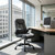 YFO Leather Office Chair, Ergonomic Home Office Desk Chair, Back Support Swivel Executive Office Chair with Wheels and Flip-Up Armrests, Small Gaming Chair with Adjustable Rocking Function, Grey