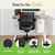 HON Convergence Ergonomic Office Chair with Mesh Back, Vinyl Seat Cushion, Adjustable Arms, Lumbar Support, Synchro‑Tilt Swivel Desk Chair with Wheels for Home Office, Black Frame, Black