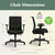 HON Convergence Ergonomic Office Chair with Mesh Back, Adjustable Arms, Lumbar Support, Synchro‑Tilt Desk Chair with Wheels for Home Office or Computer Use, Black Frame, Black